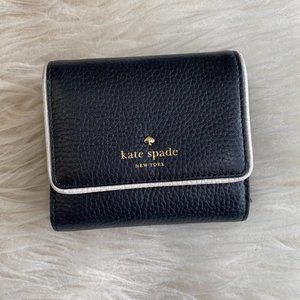Authentic Kate Spade Polly Trifold Wallet in Black